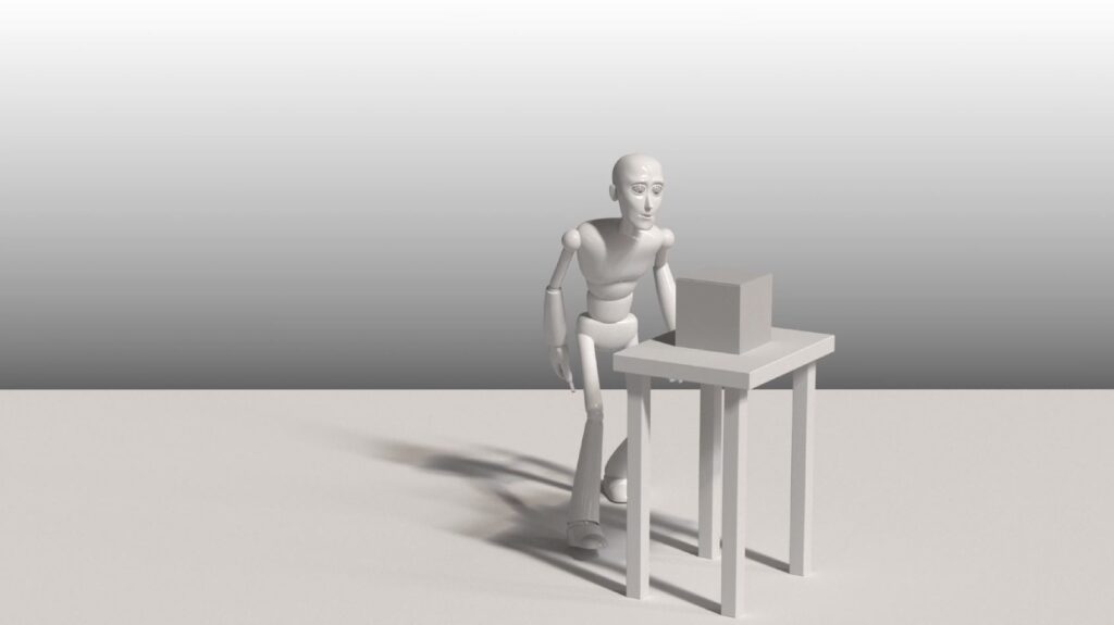 A 3D animated character from our Animation project