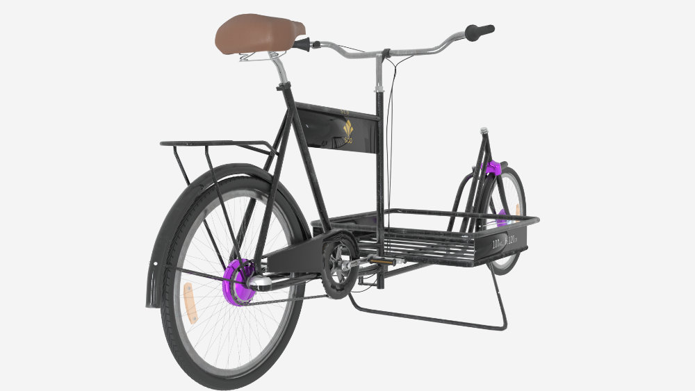 A 3D modelled long John bicycle for our first modelling project